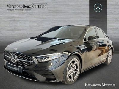 Usado Mercedes A200 AMG line 150 CV (110 kW) 2023 Negro noche