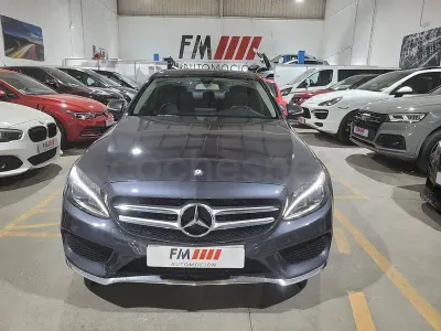 Usado Mercedes C220 AMG line 170 CV (125 kW) 2015 Gris / plata Berlina