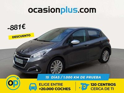 Usado Peugeot 208 Signature Sky 82 CV (60 kW) 2019 Gris Utilitario