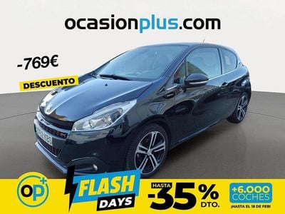 Usado Peugeot 208 GT-line 100 CV (73 kW) 2017 Negro Utilitario