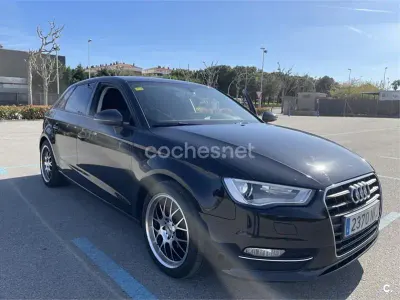Usado Audi A3 122 CV (89 kW) 2014 Negro Berlina