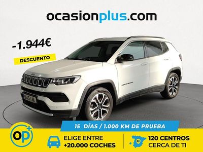 Blanco Usado 2022 Jeep Compass Limited SUV | 21.390 € (Precio justo)