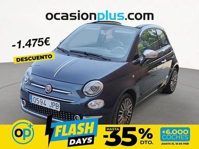 Usado Fiat 500 Lounge 69 CV (50 kW) 2016 Azul Descapotable