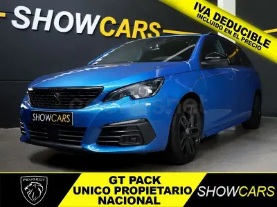 Usado Peugeot 308 SW GT 130 CV (95 kW) 2021 Azul Familiar