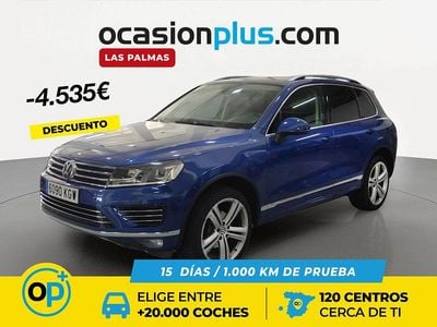 Usado VW Touareg R-line 204 CV (150 kW) 2018 Azul SUV