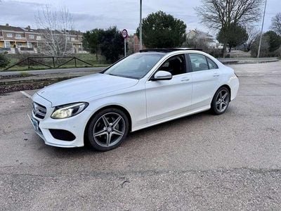 Usado Mercedes C220 AMG line 170 CV (125 kW) 2017 Blanco Berlina