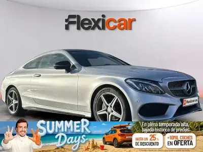Usado Mercedes C220 AMG line 170 CV (125 kW) 2016 Gris Coupe