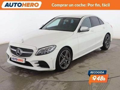 Usado Mercedes C200 AMG line 184 CV (135 kW) 2019 Blanco Berlina