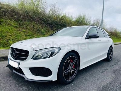 Usado Mercedes C220 AMG line 170 CV (125 kW) 2016 Blanco Familiar
