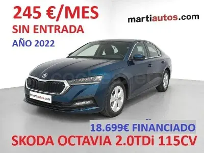 Usado Skoda Octavia Ambition 115 CV (84 kW) 2022 Azul Berlina