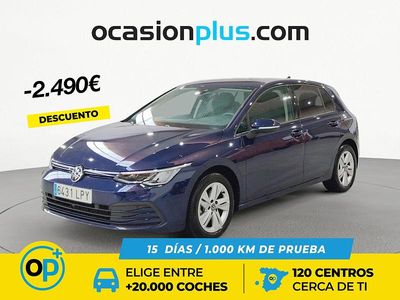 Azul Usado 2021 VW Golf VIII Life | 19.450 € (Precio justo)