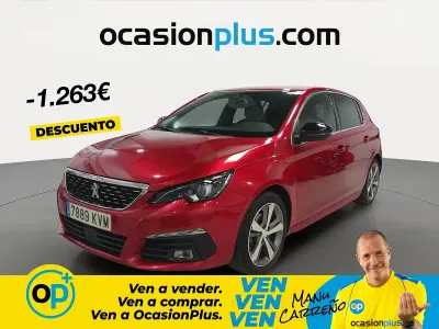 Usado Peugeot 308 GT-line 130 CV (95 kW) 2019 Rojo