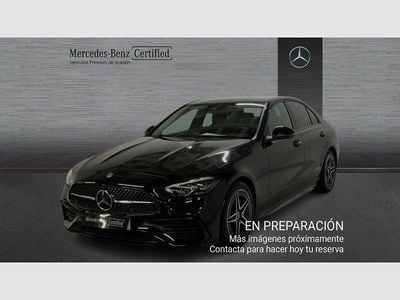 Usado Mercedes C220 AMG line 200 CV (147 kW) 2022 Negro Berlina