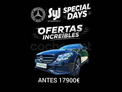 Usado Mercedes C350e AMG line 279 CV (205 kW) 2016 Negro Familiar