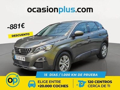 Usado Peugeot 3008 Active 130 CV (95 kW) 2017 Gris SUV