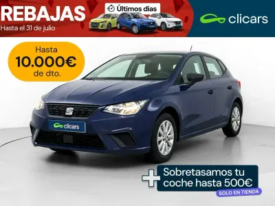 Usado Seat Ibiza Reference 95 CV (69 kW) 2017 Azul Berlina