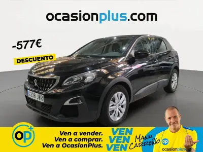 Usado Peugeot 3008 Active 130 CV (95 kW) 2017 Negro SUV