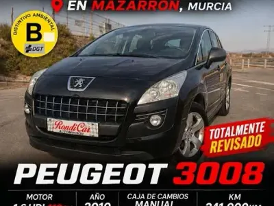 Usado Peugeot 3008 Sport 111 CV (81 kW) 2010 Negro Familiar