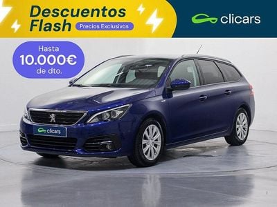 Usado Peugeot 308 SW Style 130 CV (95 kW) 2018 Azul Familiar