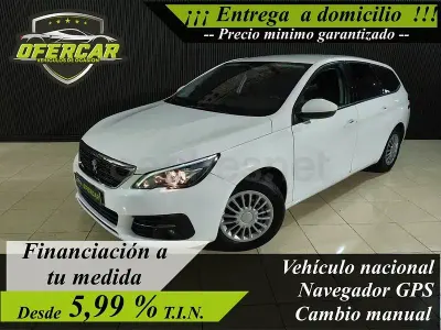 Usado Peugeot 308 SW Business-Line 100 CV (73 kW) 2019 Blanco Familiar