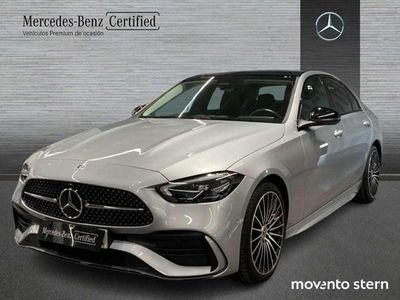 Usado Mercedes C220 AMG line 200 CV (147 kW) 2025 Plateado Berlina