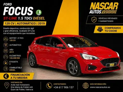 Usado Ford Focus ST-Line 120 CV (88 kW) 2019 Rojo Berlina