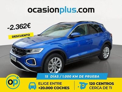 Azul Usado 2024 VW T-Roc Life SUV | 25.990 € (Precio justo)
