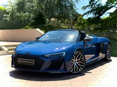 Usado Audi R8 Spyder Performance 620 CV (456 kW) 2019 Azul Descapotable