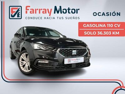 Usado Seat Leon Style 110 CV (80 kW) 2021 Negro Berlina