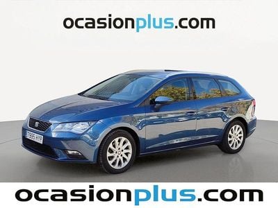 Usado Seat Leon ST Style 105 CV (77 kW) 2014 Azul Familiar