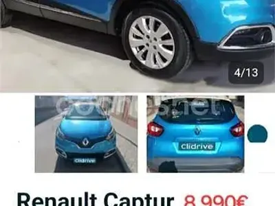 Usado Renault Captur Intens 90 CV (66 kW) 2017 Azul SUV