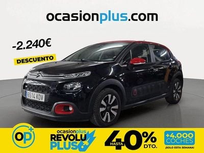 Usado Citroën C3 Feel 110 CV (80 kW) 2017 Negro Utilitario
