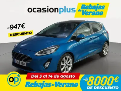 Usado Ford Fiesta Titanium 100 CV (73 kW) 2017 Azul Utilitario