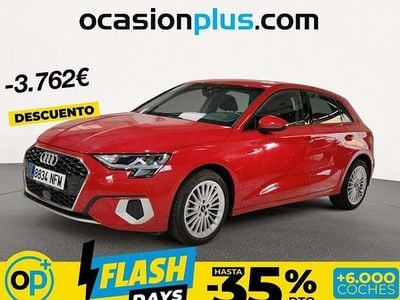 Usado Audi A3 Sportback Advanced 110 CV (80 kW) 2022 Rojo Utilitario