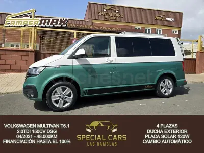 Usado VW Multivan 150 CV (110 kW) 2021 Verde Monovolumen