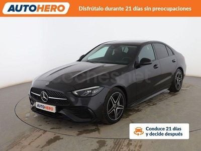 Usado Mercedes C220 AMG line 200 CV (147 kW) 2022 Negro Berlina