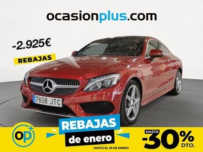 Rojo Usado 2016 Mercedes C220 AMG Coupe | 24.065 € (Precio justo)