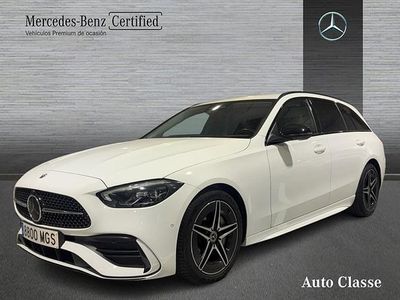 Usado Mercedes C220 AMG line 200 CV (147 kW) 2023 Blanco Familiar