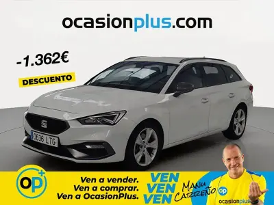 Usado Seat Leon FR 150 CV (110 kW) 2021 Blanco Familiar