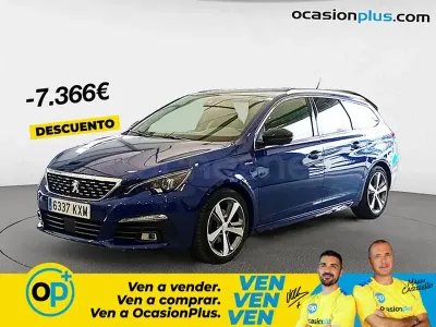 Usado Peugeot 308 SW GT-line 130 CV (95 kW) 2019 Azul Familiar