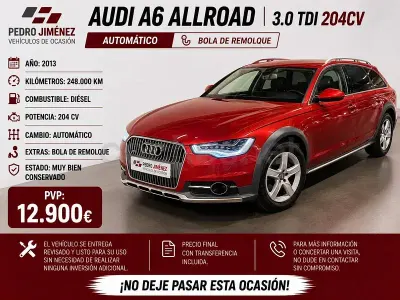 Usado Audi A6 Allroad 204 CV (150 kW) 2013 Granate Familiar