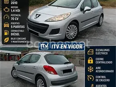 Usado Peugeot 207 70 CV (51 kW) 2010 Gris / plata Berlina