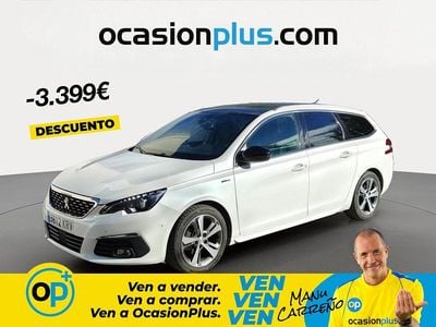 Usado Peugeot 308 GT-line 130 CV (95 kW) 2018 Blanco Familiar