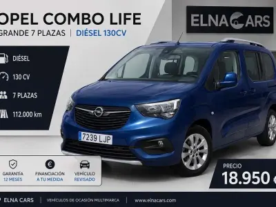 Usado Opel Combo Life Elegance 131 CV (96 kW) 2020 Azul Monovolumen