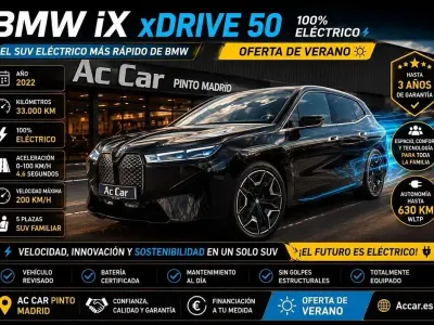 Usado BMW iX 386 kW (525 CV) 2022 Negro SUV