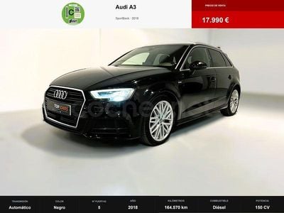 Usado Audi A3 S-Line 150 HP (110 kW) 2018 Preto Sedan