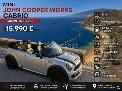 Usado Mini John Cooper Works Cabriolet 211 CV (155 kW) 2014 Gris / plata Descapotable