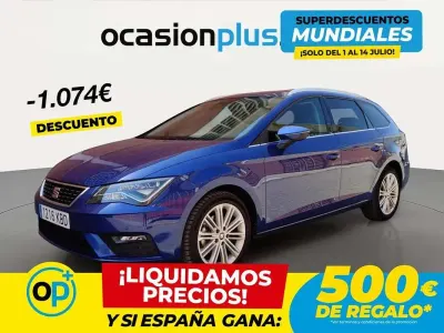 Usado Seat Leon ST XCELLENCE 150 CV (110 kW) 2017 Azul Familiar
