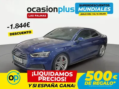 Usado Audi A5 S-Line 190 CV (139 kW) 2018 Azul Coupe
