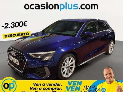 Usado Audi A3 Sportback S-Line 116 CV (85 kW) 2021 Azul Utilitario